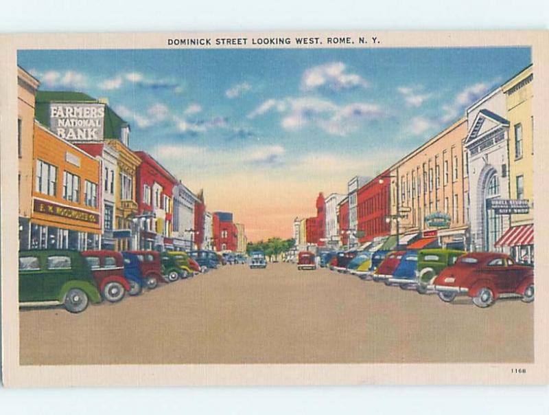 Unused Linen STREET SCENE Rome New York NY hp2178