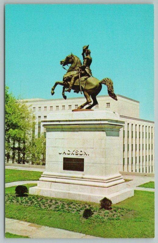 Nashville Tennessee~Andrew Jackson Statue On Capitol Grounds~Vintage Postcard