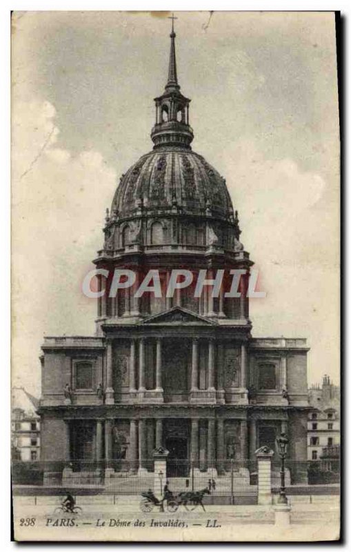 Old Postcard The Paris Invalides Dome oF