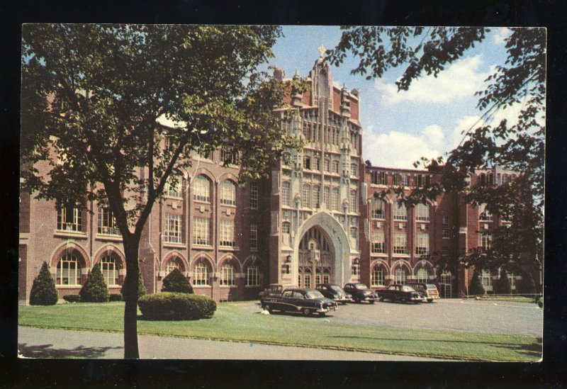 Providence, Rhode Island/RI Postcard, Providence College, Old 1950's Cars