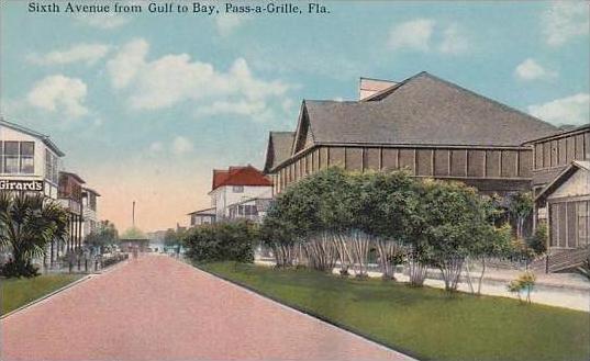 Florida Pass-A-Grille Sixth Avenue From Gulf To Bay