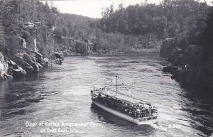 Wisconsin St Croix Falls Boat At Dalles Amusement Park Real Photo RPPC