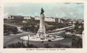 Portugal Lisbon Monument to the Marquis of Pombal 1959 photo postcard