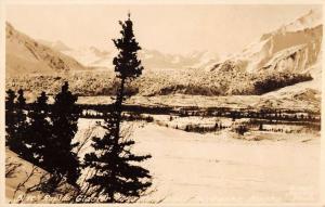 Fairbanks Alaska scenic view Black Rapids Glacier real photo pc Y13942