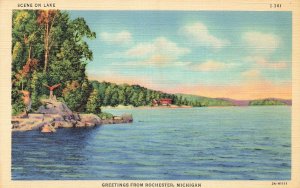 ROCHESTER MICHIGAN GREETINGS FROM POSTCARD 1940s