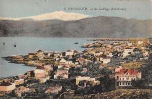 Beyrouth Lebanon Birdseye View Of American College Antique Postcard K23542