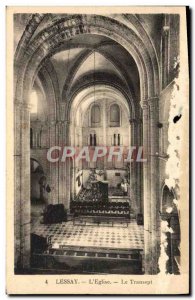 Old Postcard Lessay L & # 39Eglise The Transept