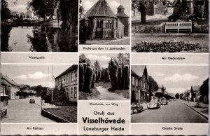 Germany Visselhövede Lüneburger Heide Multiview Vintage Postcard C053