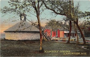 G18/ Lancaster Wisconsin Postcard c1910 Klondike Spring Building 1