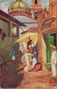 Taxco Mexico No 59 Street Scene Zapato Artist Unused Felix Martin Postcard H58