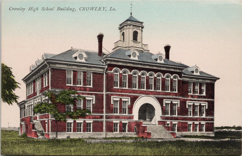 Crowley LA Crowley High School Building Selige #6094 Postcard G50 