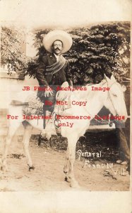 Mexico Border War, RPPC, General Francisco Pancho Villa on a Horse, Photo