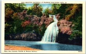 Postcard - Beautiful Waterfall At Riverside, Virginia