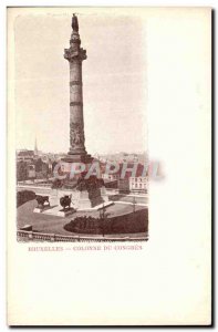 Old Postcard Brussels Column Du Congres