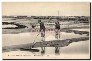 Old Postcard Folklore Salterns Salt Harvest