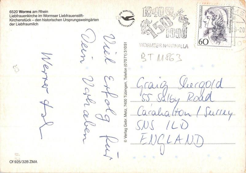 BT11863 Worms am rhein        Germany