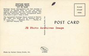 IL, Springfield, Illinois, Heritage House Restaurant, Route 66, McGrew No 610554