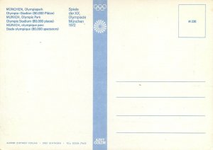 Sport Postcard Olympic Games 1972 Munchen Olympic Stadium