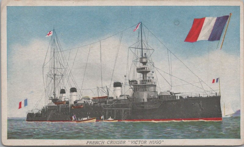 Postcard Ship French Cruiser Victor Hugo