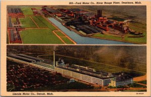 Michigan Detroit Lincoln Motor Company & Ford Motor Company River Rouge Plant...