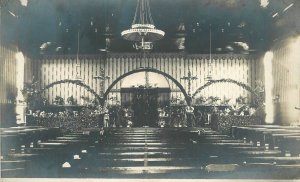 Postcard RPPC C-1910 Church Interior 23-4219