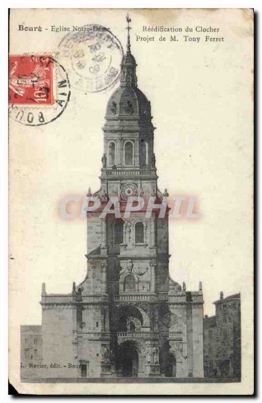 Old Postcard Bourg Eglise Notre Dame