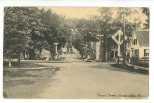 VT - Proctorsville. Depot Street ca 1913