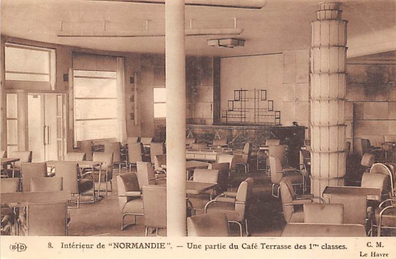 Normandie 1st Class Terrace Cafe Normandie Ship 