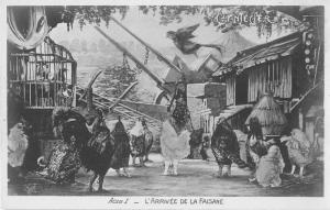 Chantecler Play Chickens Act 1 Real Photo Antique Postcard J54552