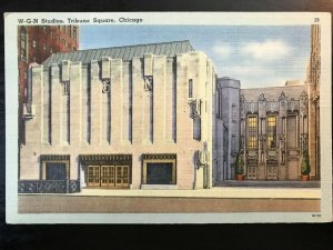 Vintage Postcard 1930-1945 W.G.N. Studios Tribune Square. Chicago. Illinois (IL)