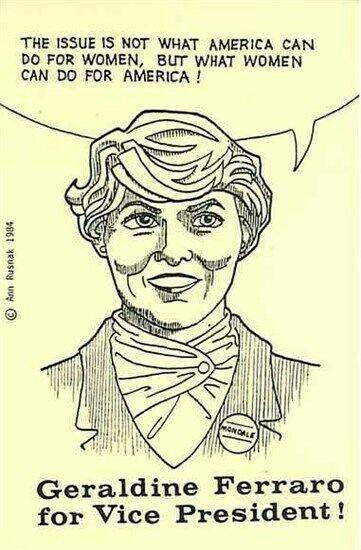 Political, Campaign, Geraldine Ferraro for Vice President, Timely Topics 1