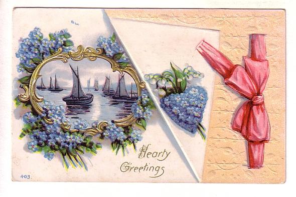 Haerty Greetings, Used 1911, Split Ring Cancel, Nova Scotia