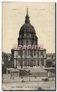 Old Postcard Paris Dome of the Invalides