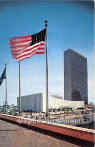 United Nations Building, American Flag - New York City Postcards, New York NY...