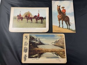 VTG Postcards Canadian Mounties and Landmark. 2 Used And 1 unposted 40.s-50’s 