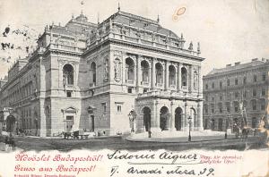 B107676 Hungary Udvozlet Budapest Opera House real photo uk