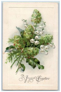 Easter Postcard Flowers Winsch Back Embossed c1910's Posted Antique