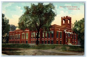 c1910 Second Ward School Field Exterior Building Oskaloosa Iowa Vintage Postcard