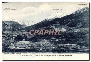 Old Postcard Briancon General view and Strong advances