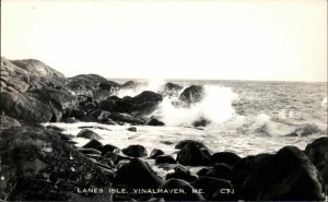 Vinalhaven Maine ME Lanes Isle 1950s-60s  RPPC Real Photo Postcard