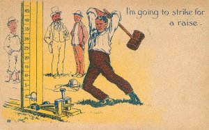 Postcard 1908 Carnival High Stakes Union worker comic humor 22-13968 
