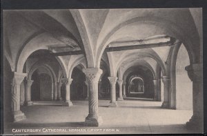 Kent Postcard - Canterbury Cathedral - Norman Crypt From West  RS385