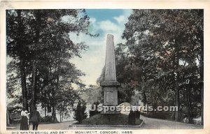 Old North Bridge & Battle Monument - Concord, Massachusetts MA  