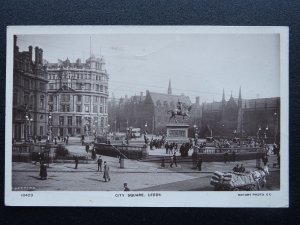 Yorkshire LEEDS City Square c1910 RP Postcard by Rotary