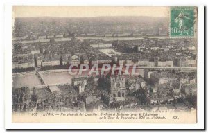 Lyon Old Postcard quarters of General view St. Jean and Bellecour taking the ...