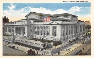 Public Library Located on Fifth Avenue New York City, New York USA View Postc...