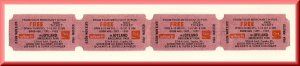 4 1987 Joyland Amusement Park Tickets, Topeka, Kansas/KS, WIBW-TV & Coke
