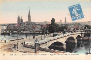 BR72857 rouen le pont et la catehdrale corneille bridge tramway tram   france