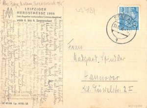 US4181 Leipziger Herbstmesse 1955 mit Angebot Technischer dessau leipzig