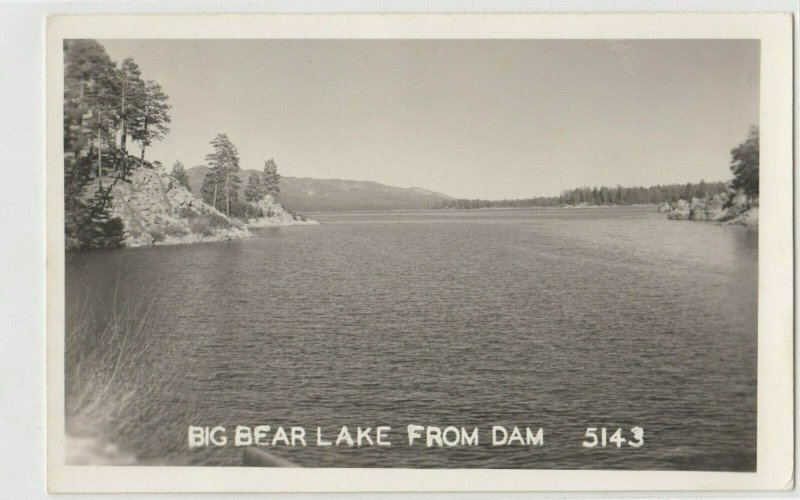 RP: BIG BEAR LAKE, California, 191930-40s; From Dam